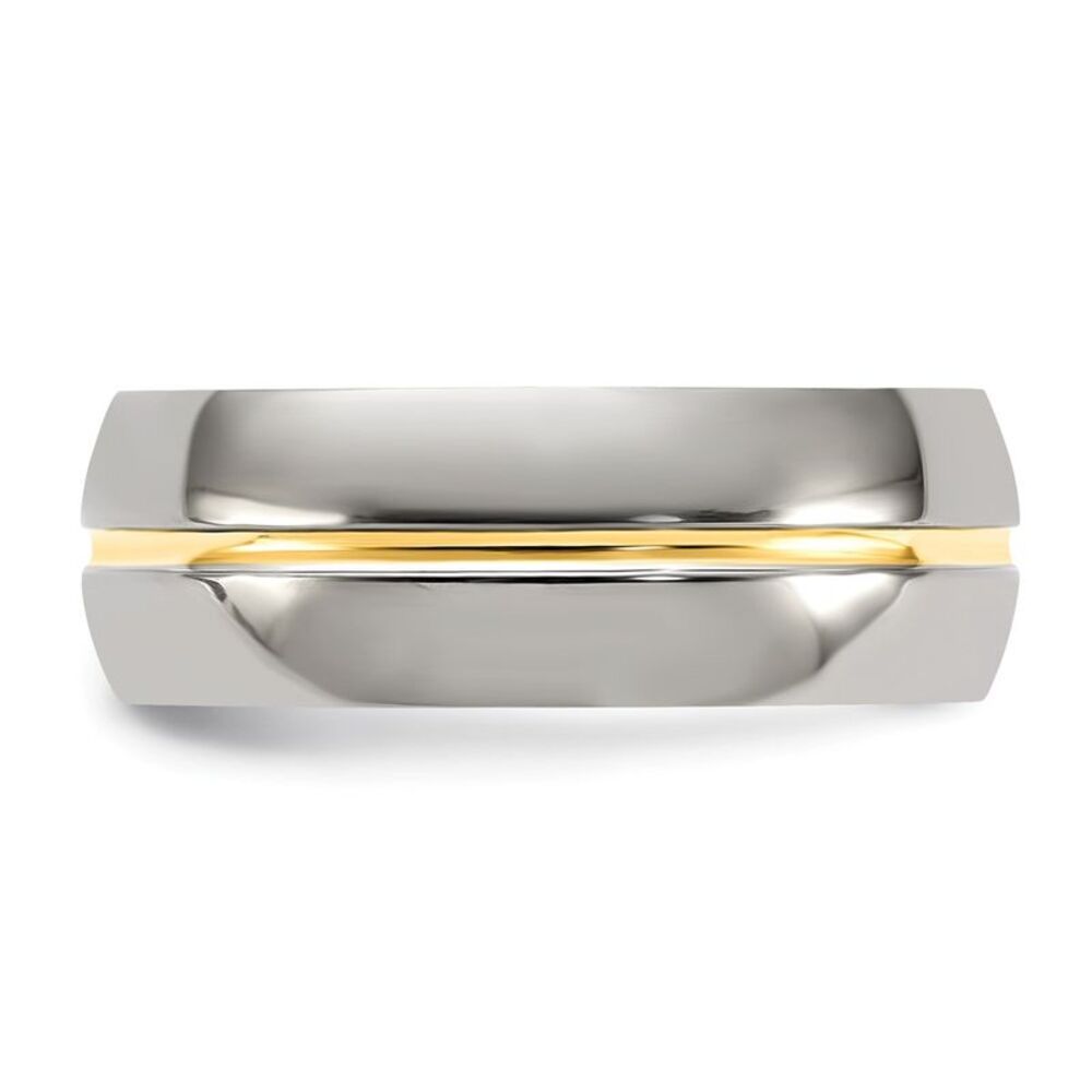 Kazi Luxury Chisel Titanium Yellow Ip-Plated Groo… - image 3